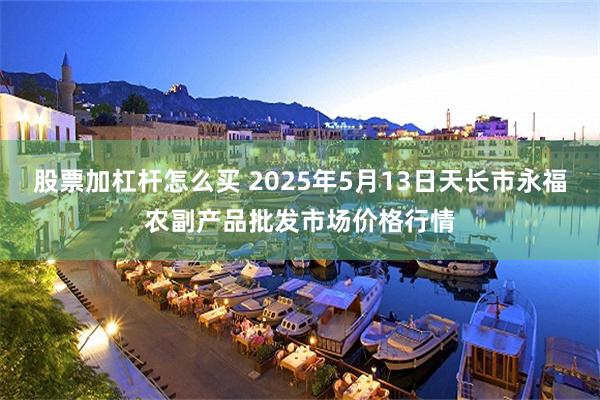 股票加杠杆怎么买 2025年5月13日天长市永福农副产品批发市场价格行情