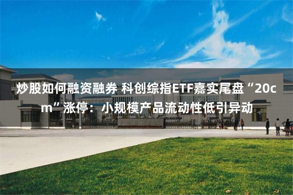 炒股如何融资融券 科创综指ETF嘉实尾盘“20cm”涨停：小规模产品流动性低引异动