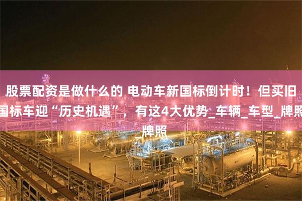 股票配资是做什么的 电动车新国标倒计时！但买旧国标车迎“历史机遇”，有这4大优势_车辆_车型_牌照