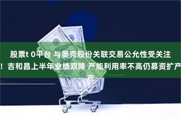股票t 0平台 与奥克股份关联交易公允性受关注！吉和昌上半年业绩双降 产能利用率不高仍募资扩产